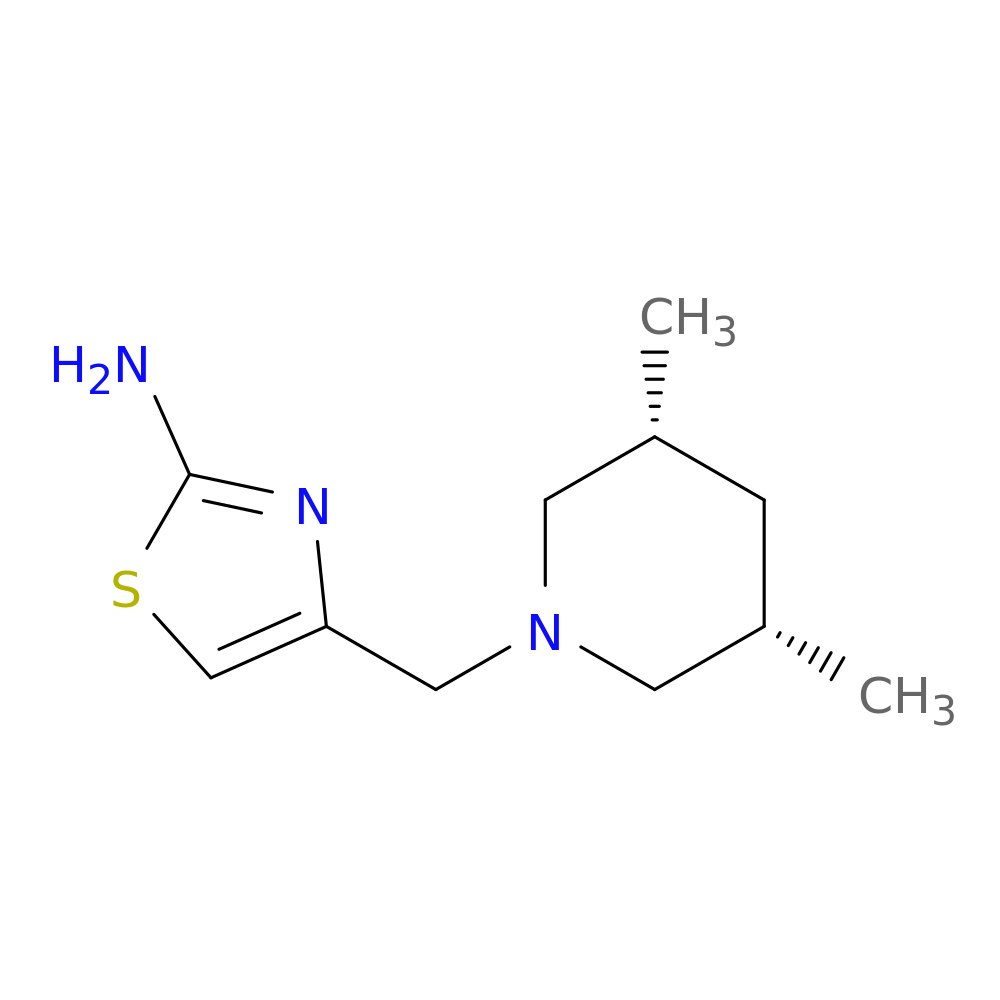 4-{[(3R,5S)-3,5-dimethylpiperidin-1-yl]methyl}-1,3-thiazol-2-amine