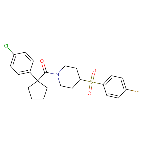 1-[1-(4-chlorophenyl)cyclopentanecarbonyl]-4-(4-fluorobenzenesulfonyl)piperidine