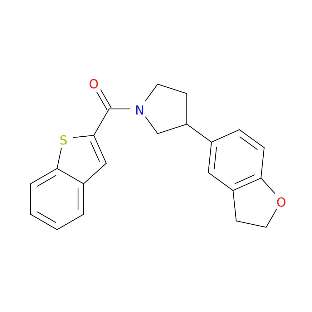 1-(1-benzothiophene-2-carbonyl)-3-(2,3-dihydro-1-benzofuran-5-yl)pyrrolidine