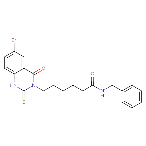 N-benzyl-6-(6-bromo-4-oxo-2-sulfanylidene-1,2,3,4-tetrahydroquinazolin-3-yl)hexanamide