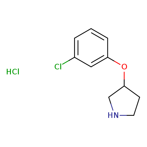 Pyrrolidine, 3-(3-chlorophenoxy)-, hydrochloride (1:1)