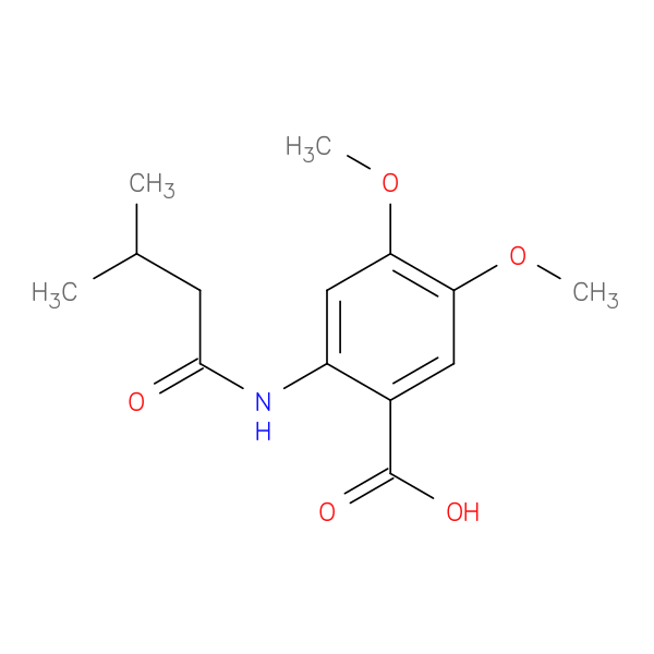 4,5-dimethoxy-2-(3-methylbutanamido)benzoic acid