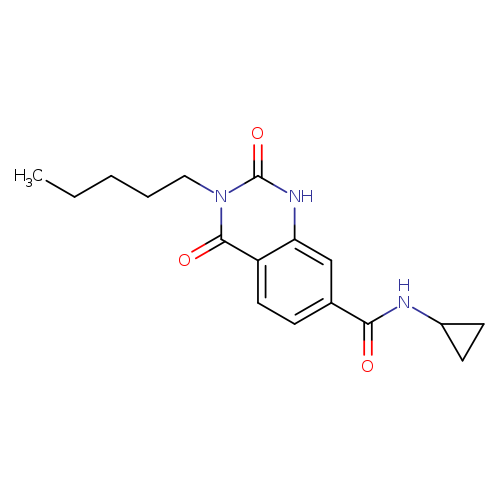 N-cyclopropyl-2,4-dioxo-3-pentyl-1,2,3,4-tetrahydroquinazoline-7-carboxamide