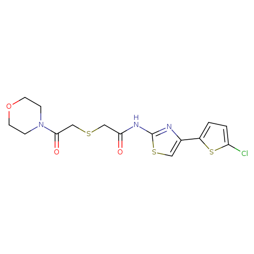 N-[4-(5-chlorothiophen-2-yl)-1,3-thiazol-2-yl]-2-{[2-(morpholin-4-yl)-2-oxoethyl]sulfanyl}acetamide