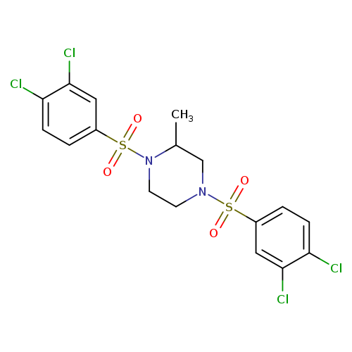 1,4-bis(3,4-dichlorobenzenesulfonyl)-2-methylpiperazine