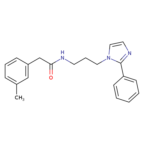 2-(3-methylphenyl)-N-[3-(2-phenyl-1H-imidazol-1-yl)propyl]acetamide