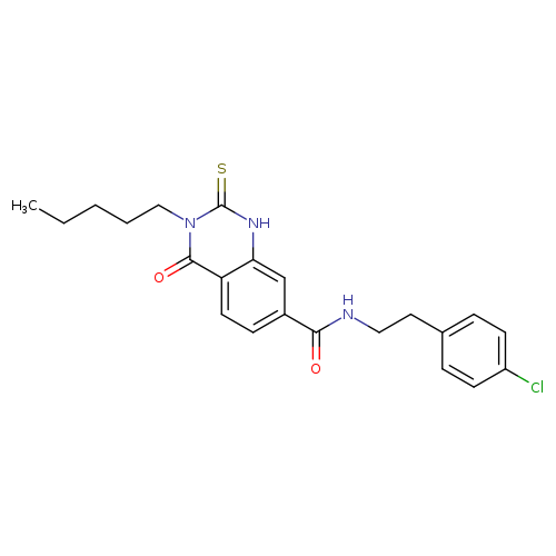 N-[2-(4-chlorophenyl)ethyl]-4-oxo-3-pentyl-2-sulfanylidene-1,2,3,4-tetrahydroquinazoline-7-carboxamide