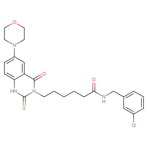 N-[(3-chlorophenyl)methyl]-6-[6-(morpholin-4-yl)-4-oxo-2-sulfanylidene-1,2,3,4-tetrahydroquinazolin-3-yl]hexanamide