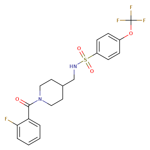 N-{[1-(2-fluorobenzoyl)piperidin-4-yl]methyl}-4-(trifluoromethoxy)benzene-1-sulfonamide
