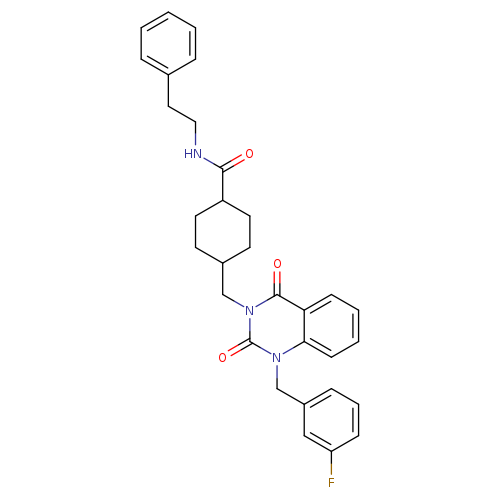 4-({1-[(3-fluorophenyl)methyl]-2,4-dioxo-1,2,3,4-tetrahydroquinazolin-3-yl}methyl)-N-(2-phenylethyl)cyclohexane-1-carboxamide