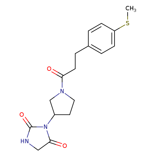 3-(1-{3-[4-(methylsulfanyl)phenyl]propanoyl}pyrrolidin-3-yl)imidazolidine-2,4-dione