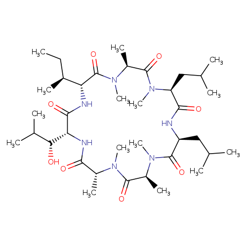 Cyclo[N-methyl-L-alanyl-N-methyl-D-alanyl-(3R)-3-hydroxy-D-leucyl-D-alloisoleucyl-N-methyl-L-alanyl-N-methyl-L-leucyl-L-leucyl]