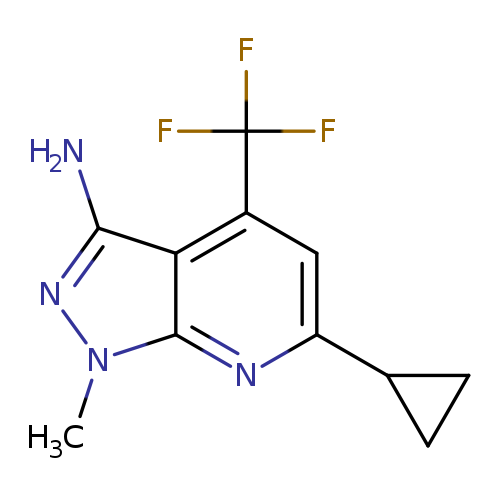 6-cyclopropyl-1-methyl-4-(trifluoromethyl)-1H-pyrazolo[3,4-b]pyridin-3-amine