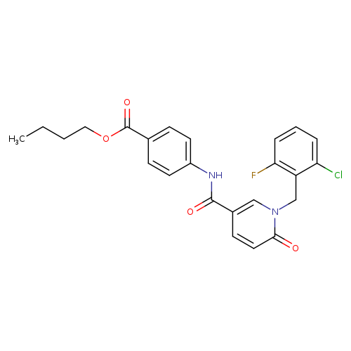 butyl 4-{1-[(2-chloro-6-fluorophenyl)methyl]-6-oxo-1,6-dihydropyridine-3-amido}benzoate