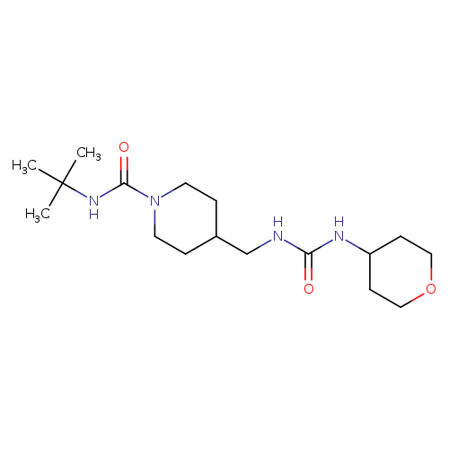 N-tert-butyl-4-({[(oxan-4-yl)carbamoyl]amino}methyl)piperidine-1-carboxamide