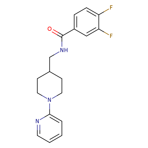 3,4-difluoro-N-{[1-(pyridin-2-yl)piperidin-4-yl]methyl}benzamide