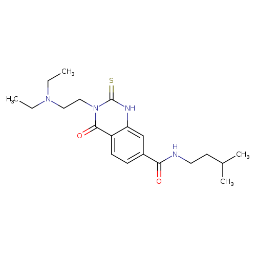 3-[2-(diethylamino)ethyl]-N-(3-methylbutyl)-4-oxo-2-sulfanylidene-1,2,3,4-tetrahydroquinazoline-7-carboxamide