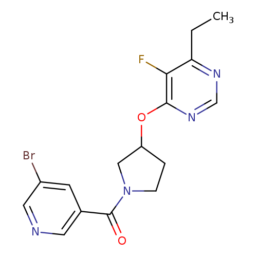 4-{[1-(5-bromopyridine-3-carbonyl)pyrrolidin-3-yl]oxy}-6-ethyl-5-fluoropyrimidine