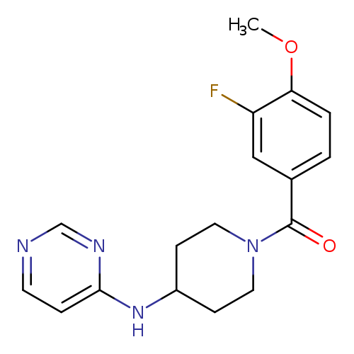 N-[1-(3-fluoro-4-methoxybenzoyl)piperidin-4-yl]pyrimidin-4-amine