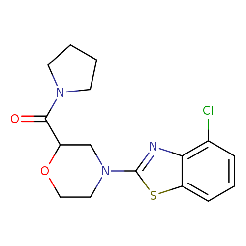 4-chloro-2-[2-(pyrrolidine-1-carbonyl)morpholin-4-yl]-1,3-benzothiazole