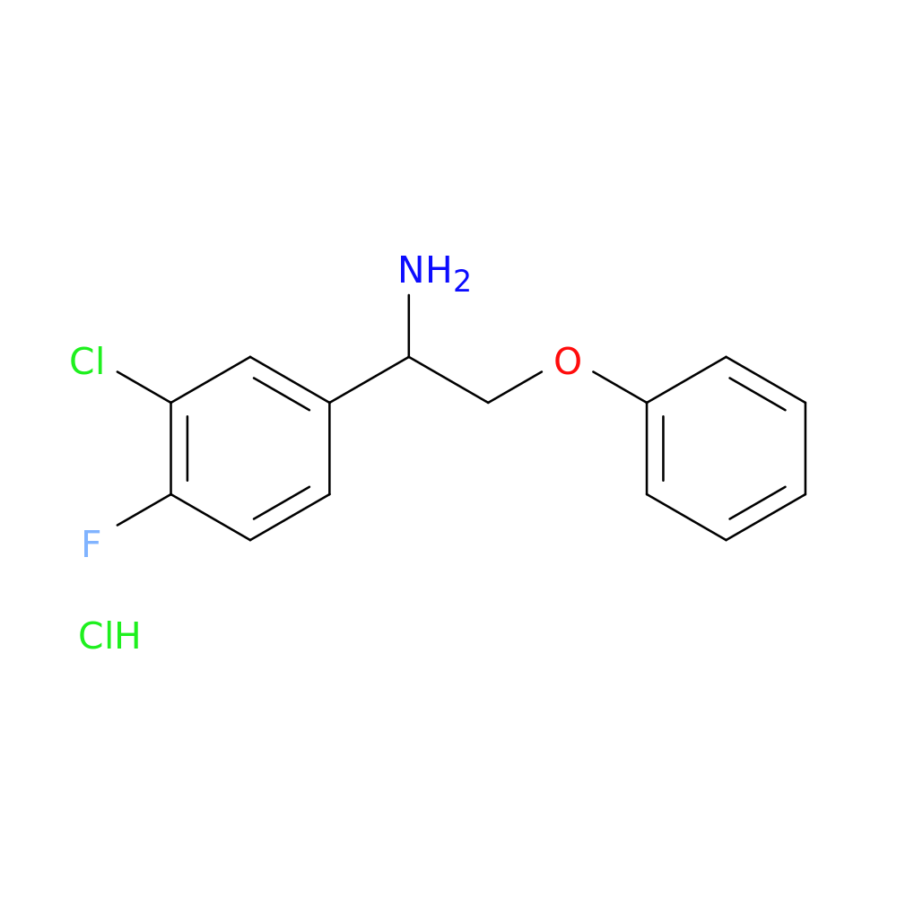 1-(3-chloro-4-fluorophenyl)-2-phenoxyethan-1-amine hydrochloride