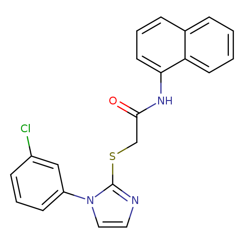 2-{[1-(3-chlorophenyl)-1H-imidazol-2-yl]sulfanyl}-N-(naphthalen-1-yl)acetamide