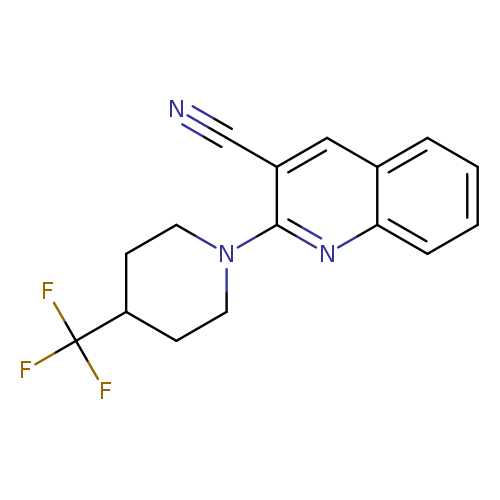 2-[4-(trifluoromethyl)piperidin-1-yl]quinoline-3-carbonitrile