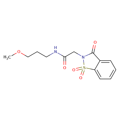 N-(3-methoxypropyl)-2-(1,1,3-trioxo-2,3-dihydro-1lambda6,2-benzothiazol-2-yl)acetamide
