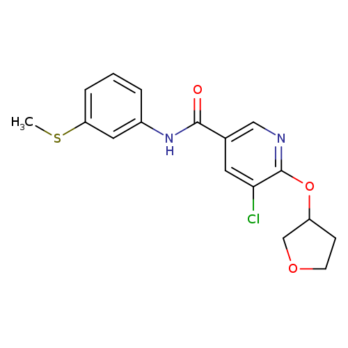 5-chloro-N-[3-(methylsulfanyl)phenyl]-6-(oxolan-3-yloxy)pyridine-3-carboxamide