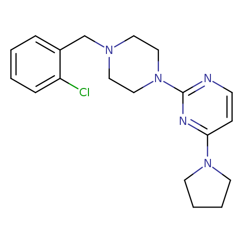 2-{4-[(2-chlorophenyl)methyl]piperazin-1-yl}-4-(pyrrolidin-1-yl)pyrimidine