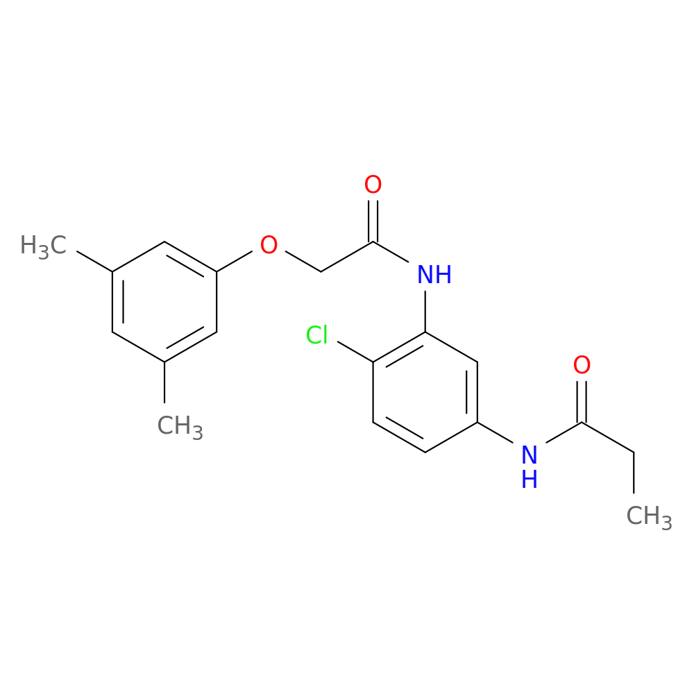 N-(4-chloro-3-{[(3,5-dimethylphenoxy)acetyl]amino}phenyl)propanamide