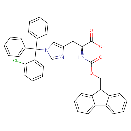 (S)-2-((((9H-Fluoren-9-yl)methoxy)carbonyl)amino)-3-(1-((2-chlorophenyl) diphenylmethyl)-1H-imidazol-4-yl)propanoic acid