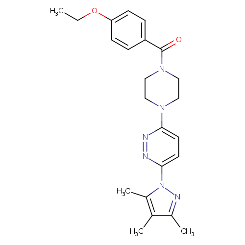 3-[4-(4-ethoxybenzoyl)piperazin-1-yl]-6-(3,4,5-trimethyl-1H-pyrazol-1-yl)pyridazine