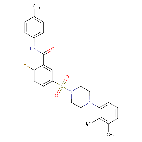 5-{[4-(2,3-dimethylphenyl)piperazin-1-yl]sulfonyl}-2-fluoro-N-(4-methylphenyl)benzamide