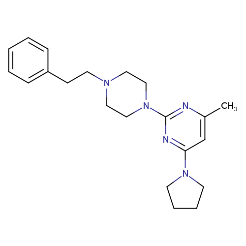 4-methyl-2-[4-(2-phenylethyl)piperazin-1-yl]-6-(pyrrolidin-1-yl)pyrimidine