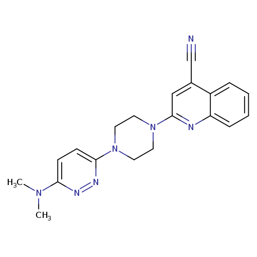 2-{4-[6-(dimethylamino)pyridazin-3-yl]piperazin-1-yl}quinoline-4-carbonitrile
