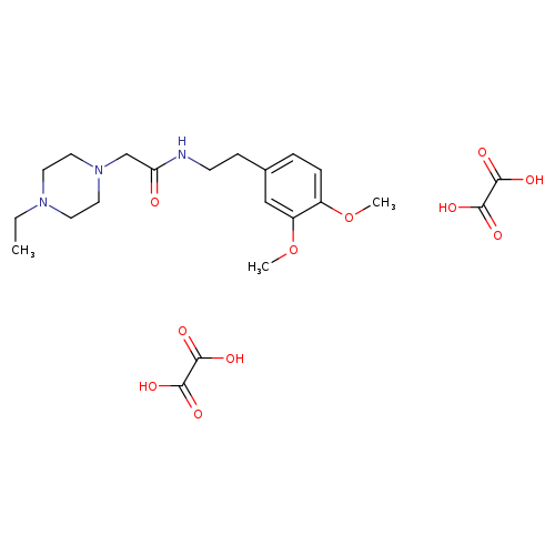 N-[2-(3,4-dimethoxyphenyl)ethyl]-2-(4-ethylpiperazin-1-yl)acetamide; bis(oxalic acid)