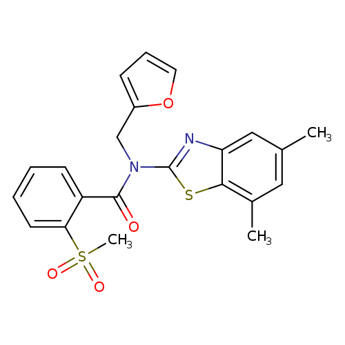 N-(5,7-dimethyl-1,3-benzothiazol-2-yl)-N-[(furan-2-yl)methyl]-2-methanesulfonylbenzamide