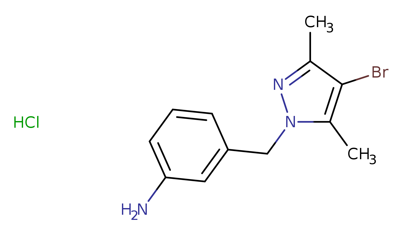 3-[(4-bromo-3,5-dimethyl-1H-pyrazol-1-yl)methyl]aniline hydrochloride