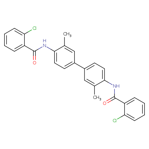 2-chloro-N-[4'-(2-chlorobenzamido)-3,3'-dimethyl-[1,1'-biphenyl]-4-yl]benzamide