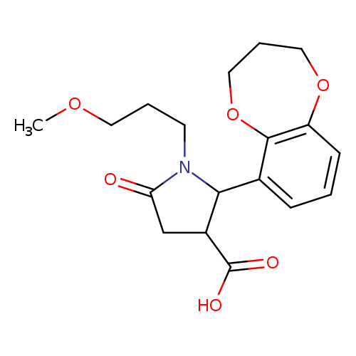 2-(3,4-dihydro-2H-1,5-benzodioxepin-6-yl)-1-(3-methoxypropyl)-5-oxopyrrolidine-3-carboxylic acid
