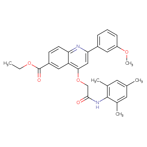 ethyl 2-(3-methoxyphenyl)-4-{[(2,4,6-trimethylphenyl)carbamoyl]methoxy}quinoline-6-carboxylate