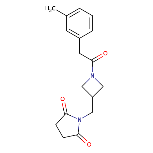 1-({1-[2-(3-methylphenyl)acetyl]azetidin-3-yl}methyl)pyrrolidine-2,5-dione