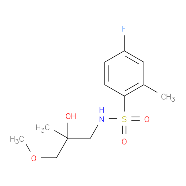 4-fluoro-N-(2-hydroxy-3-methoxy-2-methylpropyl)-2-methylbenzene-1-sulfonamide