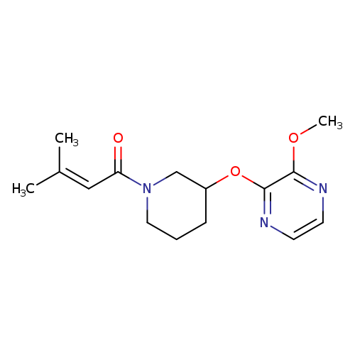 1-{3-[(3-methoxypyrazin-2-yl)oxy]piperidin-1-yl}-3-methylbut-2-en-1-one