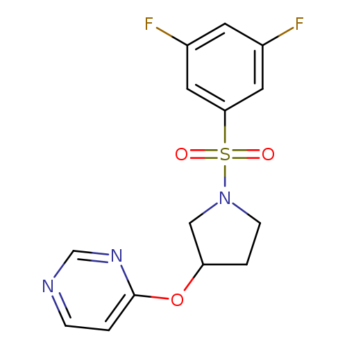4-{[1-(3,5-difluorobenzenesulfonyl)pyrrolidin-3-yl]oxy}pyrimidine