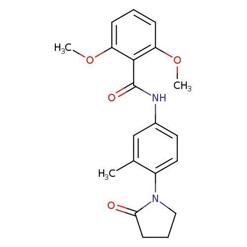 2,6-dimethoxy-N-[3-methyl-4-(2-oxopyrrolidin-1-yl)phenyl]benzamide