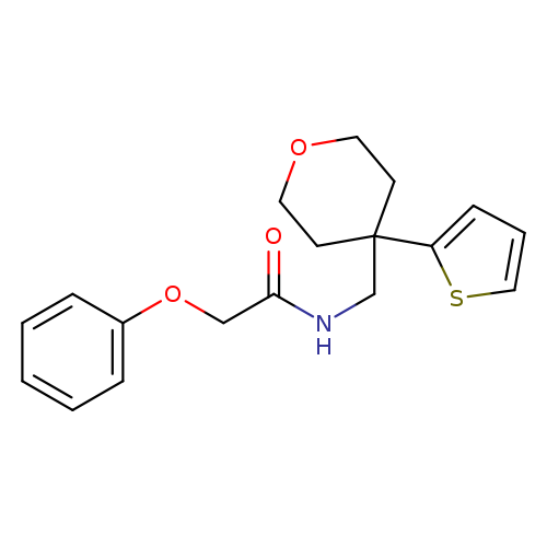 2-phenoxy-N-{[4-(thiophen-2-yl)oxan-4-yl]methyl}acetamide
