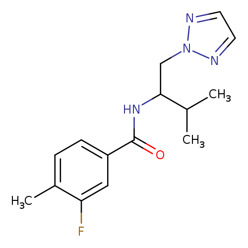3-fluoro-4-methyl-N-[3-methyl-1-(2H-1,2,3-triazol-2-yl)butan-2-yl]benzamide