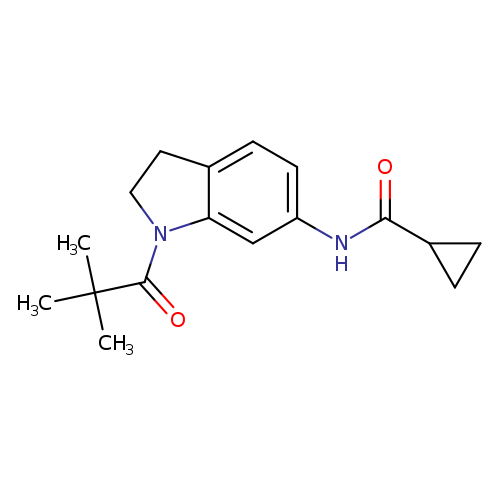N-[1-(2,2-dimethylpropanoyl)-2,3-dihydro-1H-indol-6-yl]cyclopropanecarboxamide